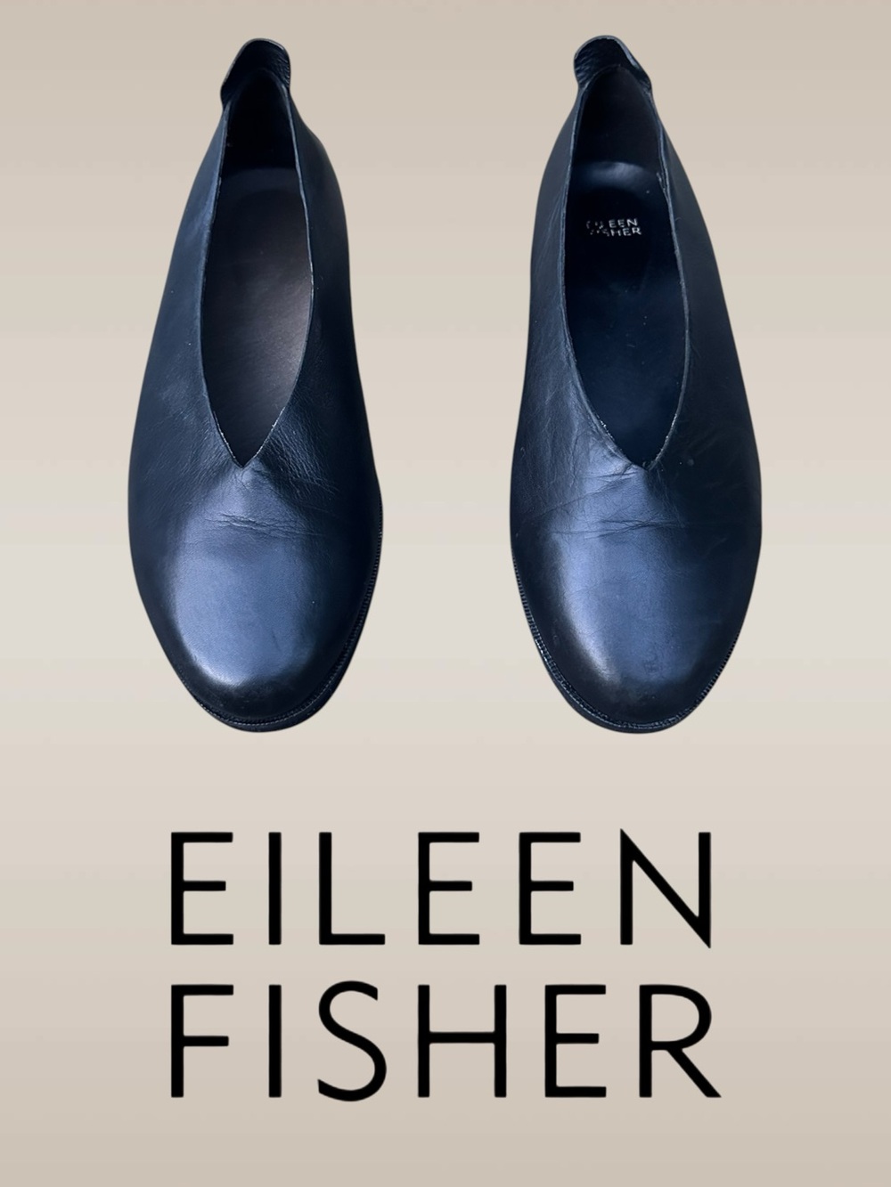 Eileen Fisher Canoe 2 Leather Platform Flats Size: 10 Women’s Shoes Black Comfy